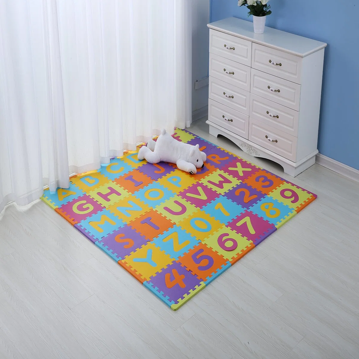 Carton bébé pliant Tapis de jeu feuille Pet Puzzle alphabet-de-chaussée