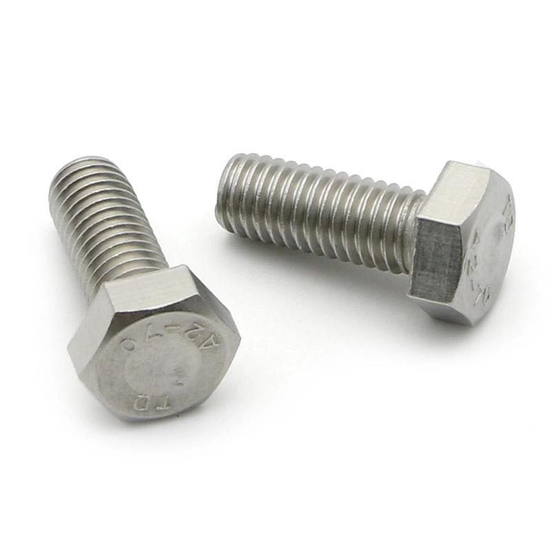 SUS304/316/316L/A2/A4 Stainless Steel Hexagon Head Bolts, DIN931/933, ISO4016/4017 M3X0.5X6, 8, 10, 12, 16, 20/25/30/35/40/45/50mm