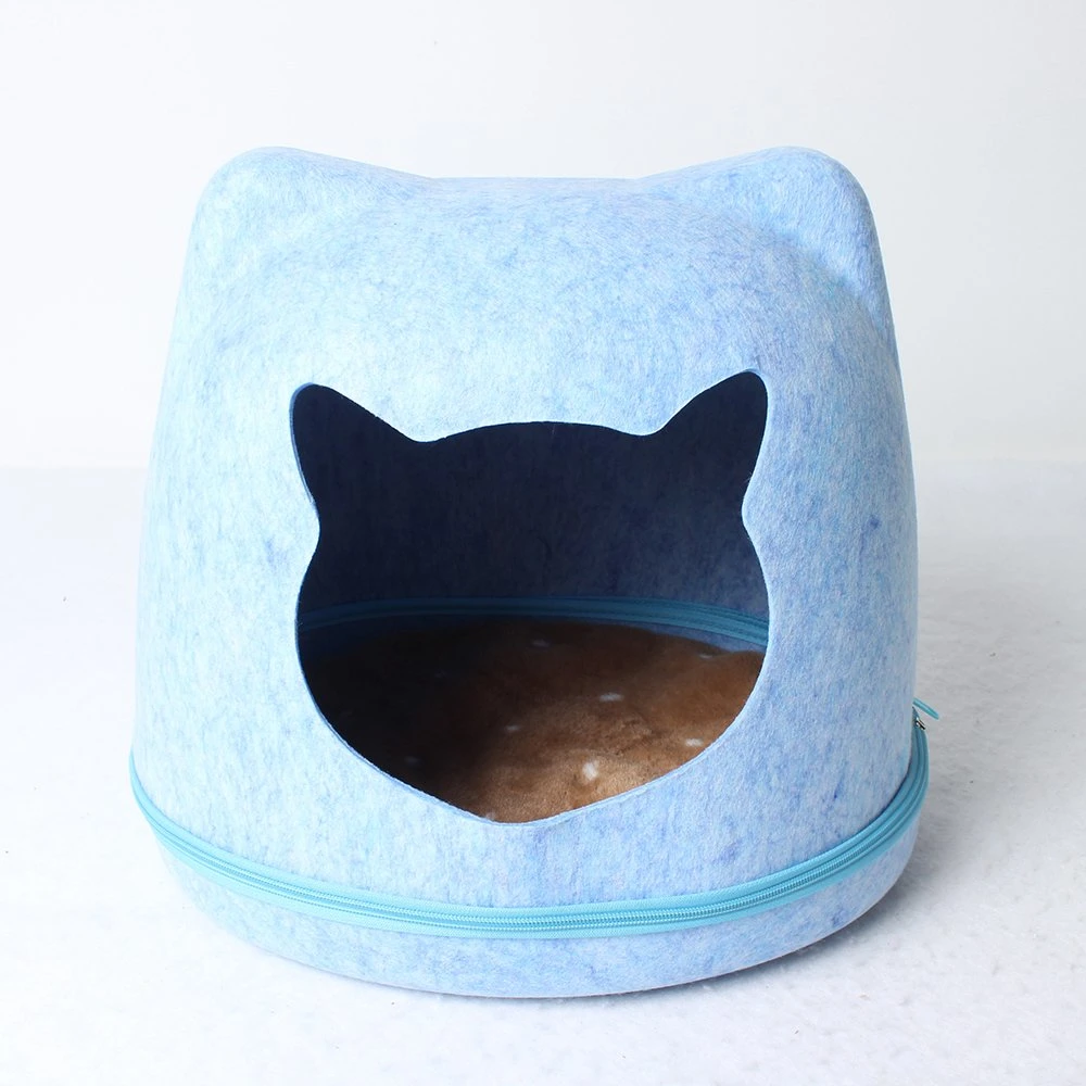 Factory Price P. E. T Felt Type Mini Cat Carrier Cages P. E. T Felt Pet House Cat Shaped Homes of Cat