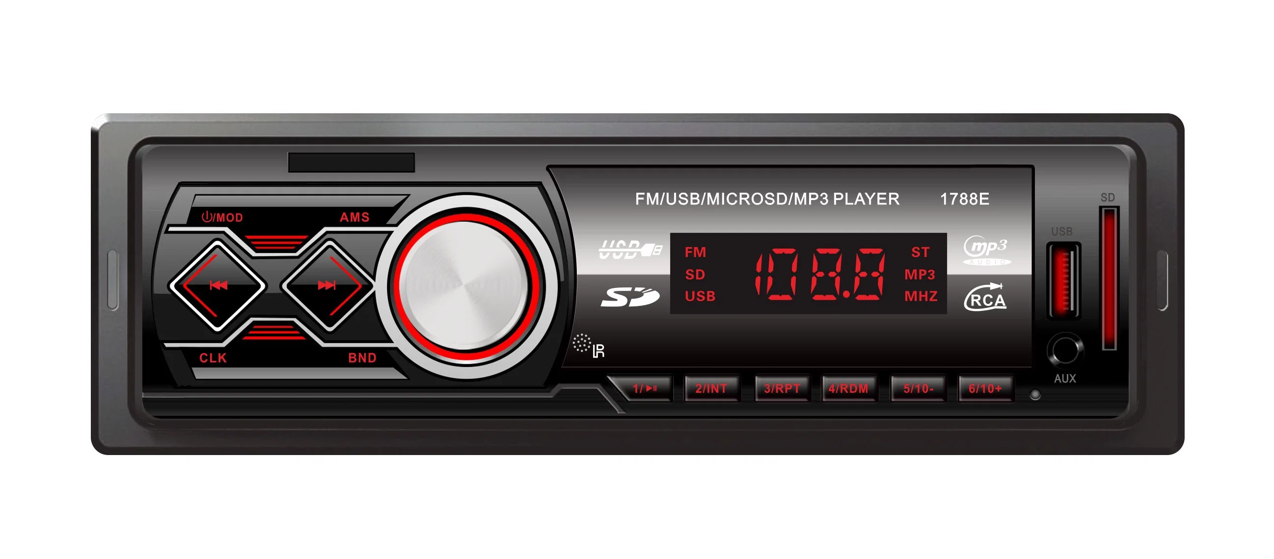 Car Stereo MP3 Music Audio Player with USB/FM/Bt