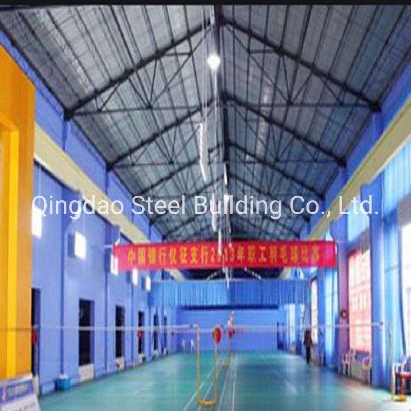 Low Cost Steel Truss Prefabricated Steel Structure Building for Indoor Sports Hall, Football Stadium, Badminton Tennis Court Basketball Gym