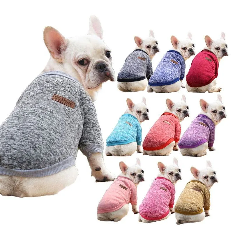 Multi-Color suave forro polar cálido Hoodie personalizado mascota perro blanco ropa