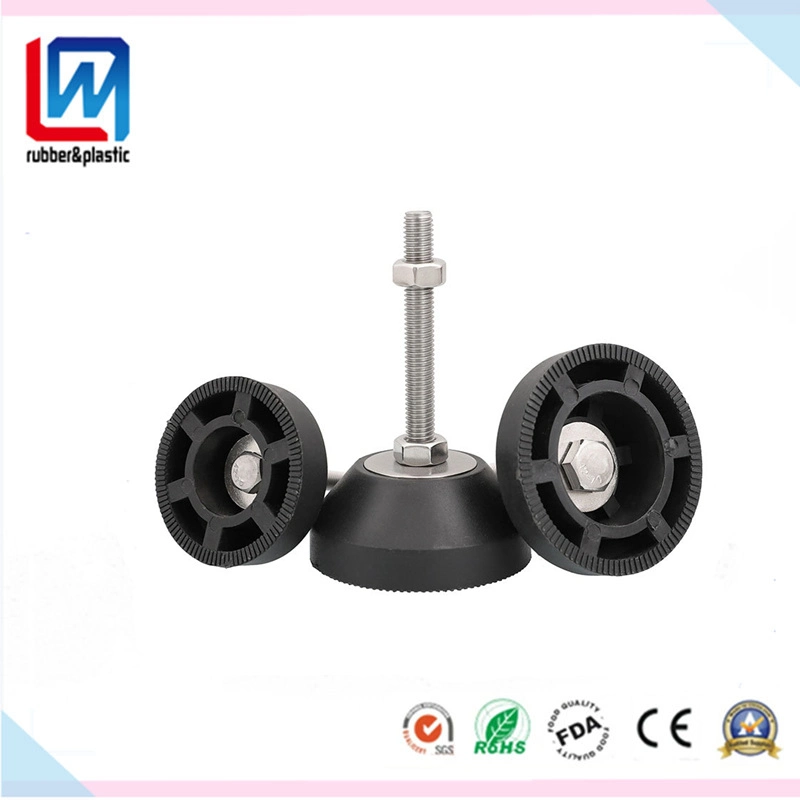 Industrial Machine Glide Leveling Feet/Adjustable Rubber Bumper Feet for Heavy Machinery