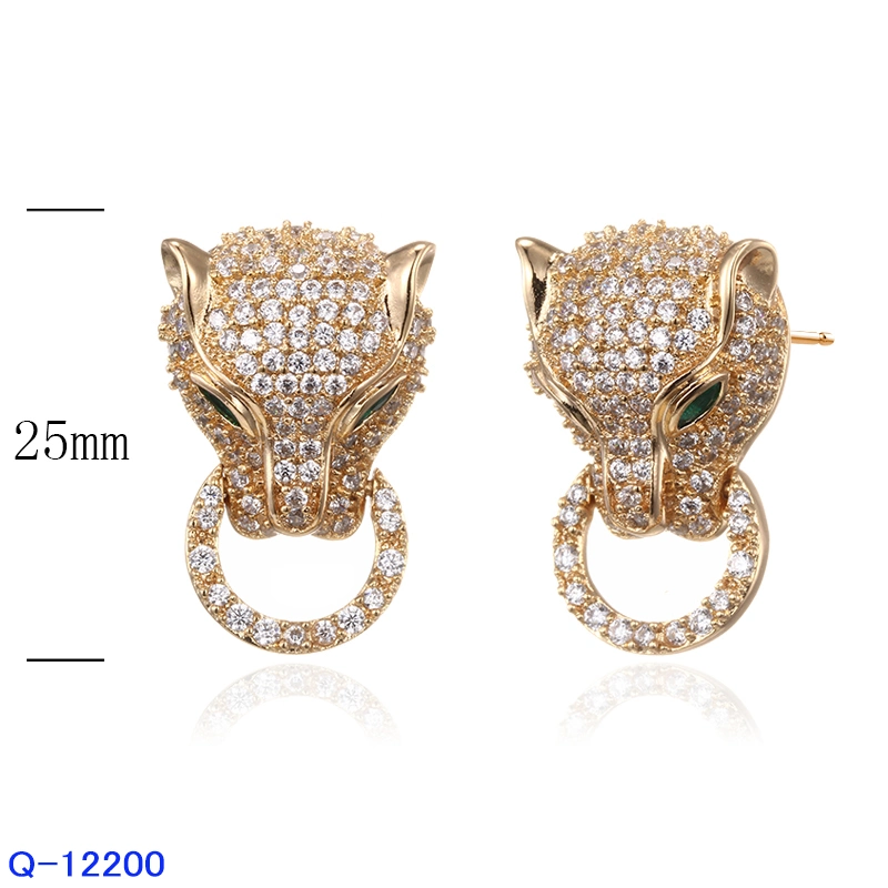 Wholesale New Design Fashion Copper Jewelry 925 Sterling Silver CZ Drop Earrings for Women