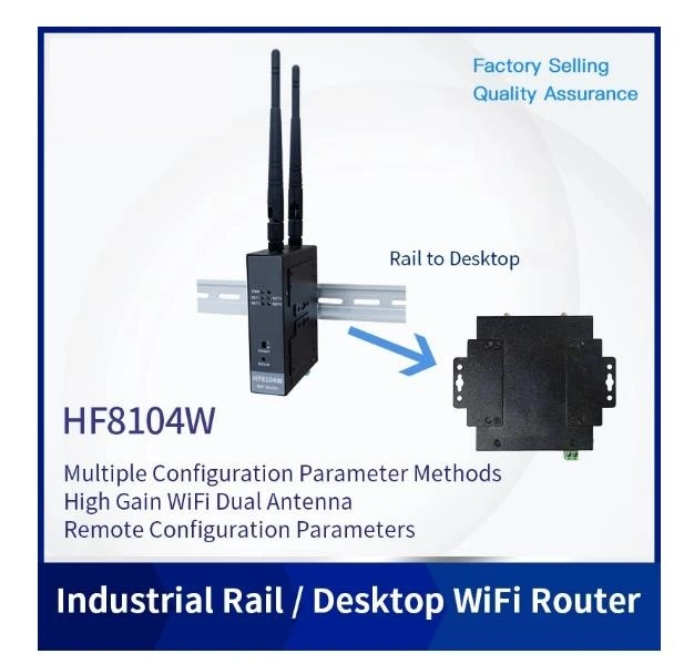 High Flying Hf8104W WiFi Router Ethernet to WiFi Wireless Router Data Transparent Transmission