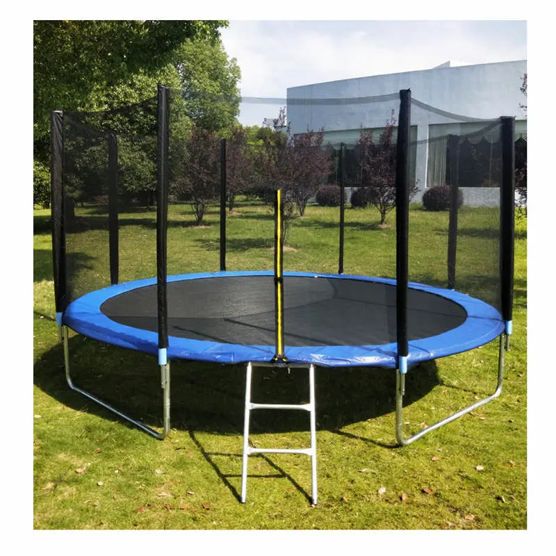 12-Fuß Round Jumping Table Tampoline mit Gehäuse Net Spring Pad, Combo Bounding Bed Trampolin