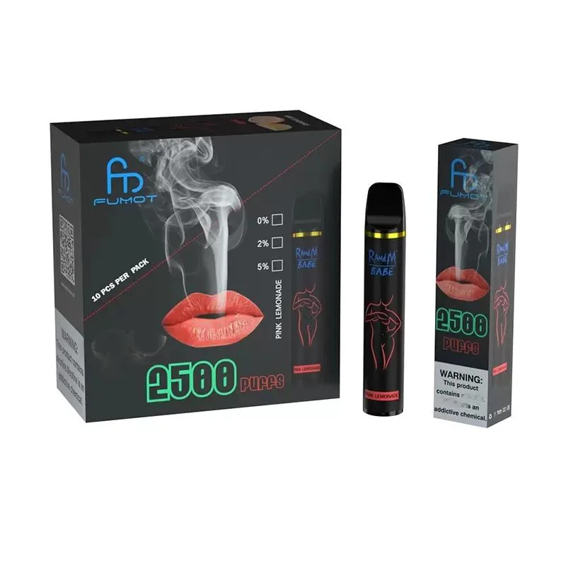 Recarga descartável para dispositivo de cigarros e cigarros 2500 puffs para bateria de 1100 mAh de 8 ml Randm Babe