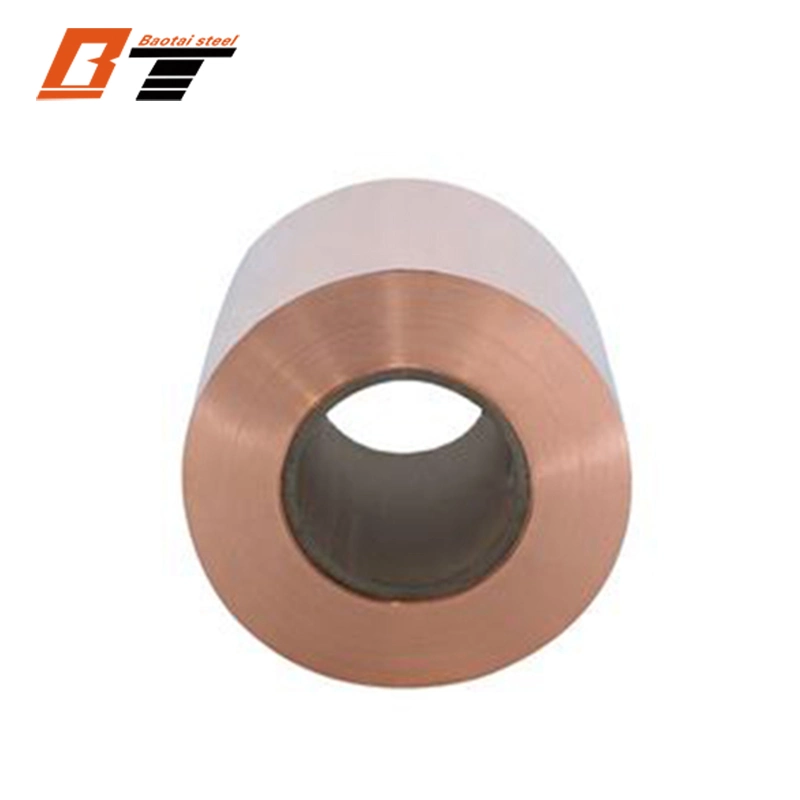 Copper Coil Sheet Strip Coil Roll Red Copper Plain Foil (C10100 C10200 C10300 C10400) Electronic Non-Alloy Red Coppery Soft Hard