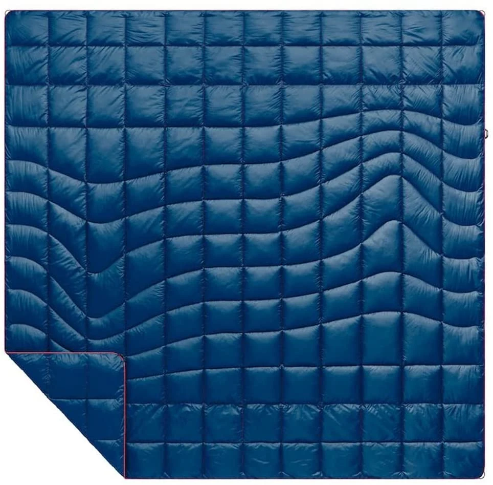 Campamento al aire libre Travel Mat 20d Nylon impermeable Puffy Quilted Down Manta de poliéster reciclado