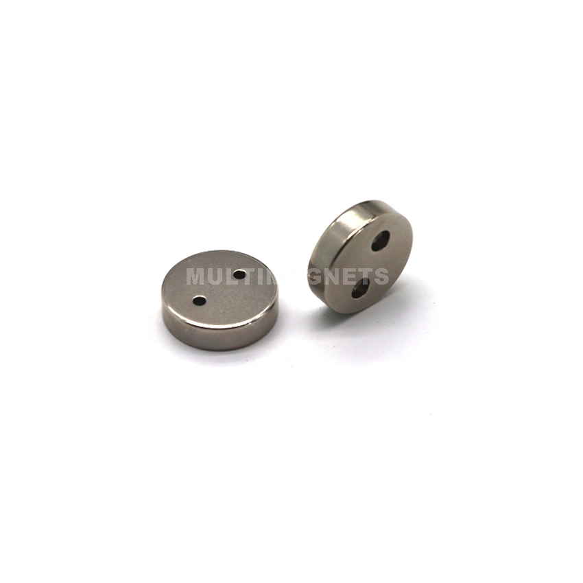 Special Shape Round Rare Earth Magnet with Two Countersunk Holes