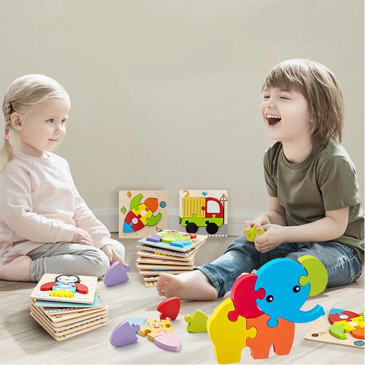 Kinder Lernspielzeug 3D Holz Puzzle Puzzle Puzzle Spielzeug