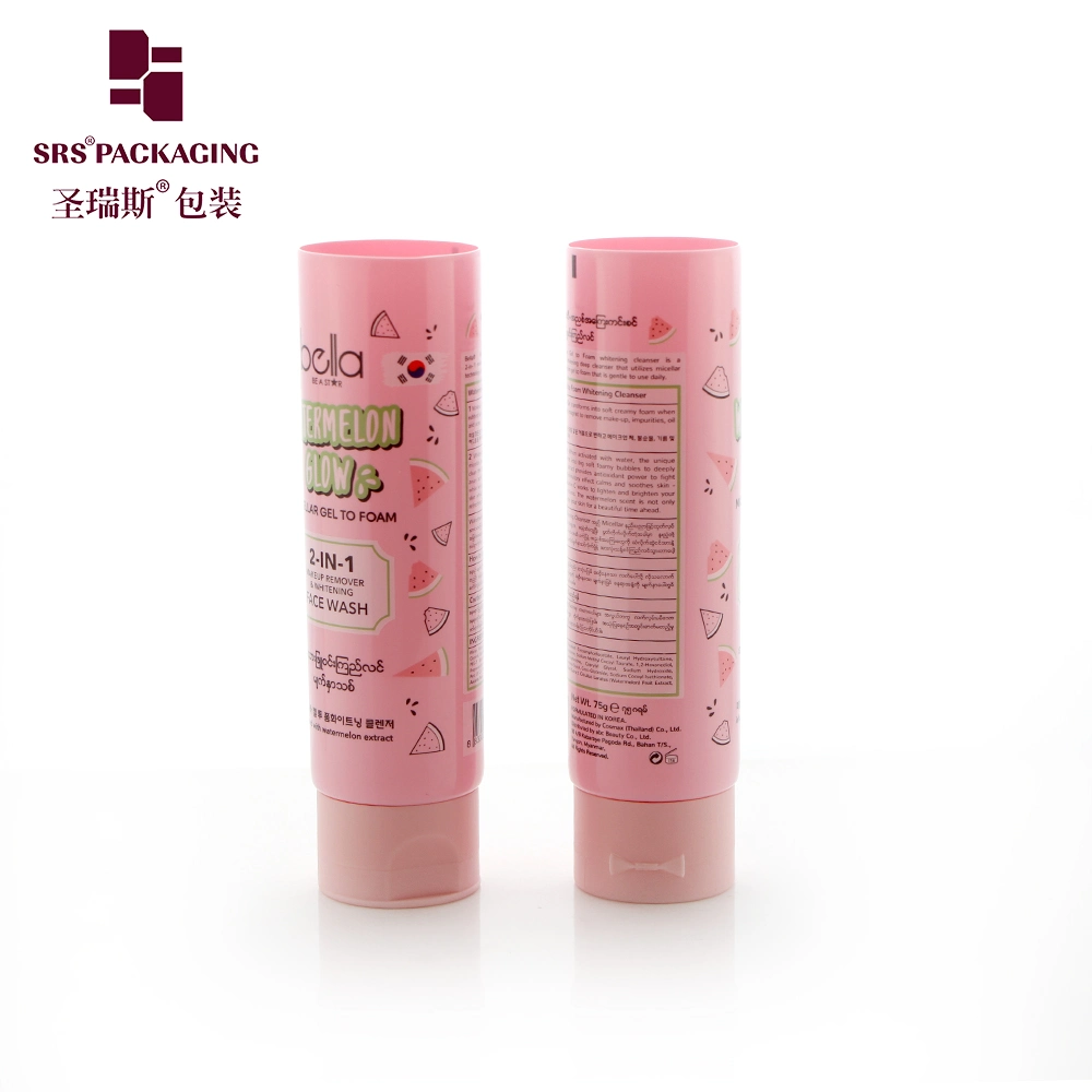 Embalaje SRR 75ml 120 ml SRS de plástico de embalaje ecológico Suave loción corporal cosmética PE Tubo para cuidado de persona