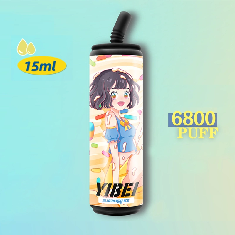 Cartoon Vape 6000 de la Coupe du pattern de bouffée de cigarette de liquide de fumer e faible prix Ventes en gros je Vape Pen Marque Case package personnalisé