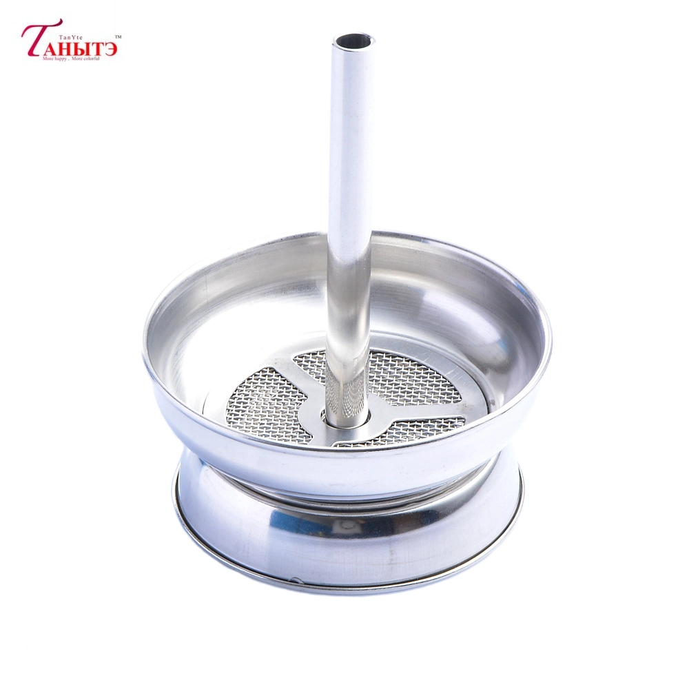 2 PCS/Set Metal Hookah Charcoal Separator, Ceramics Bowl Holder Silver Shisha Tobacco Water Pipes Chicha Sheesha Cachimba Nargile Waterpijp Hookha Accessories