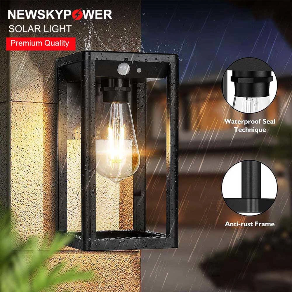 CE Wholesales Commercial Outdoor Wireless Security Motion Sensor Aluminum Solar Wall Lighting