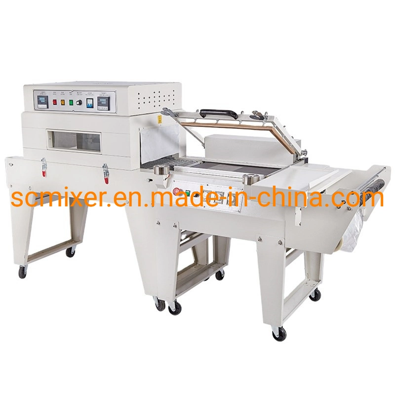 Automatic Small PVC /POF Film Cable Heat Tunnel Shrink Packing Sleeve Label Wrapping Machine for Bottle