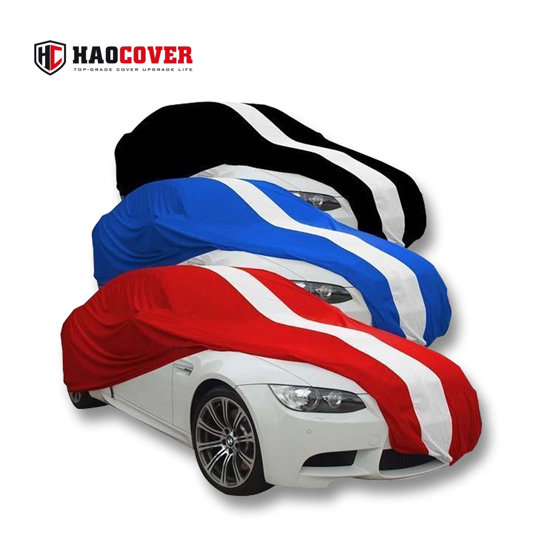 Patchwork Color Design Indoor Car Cover Dustproof Breathable Universal Size