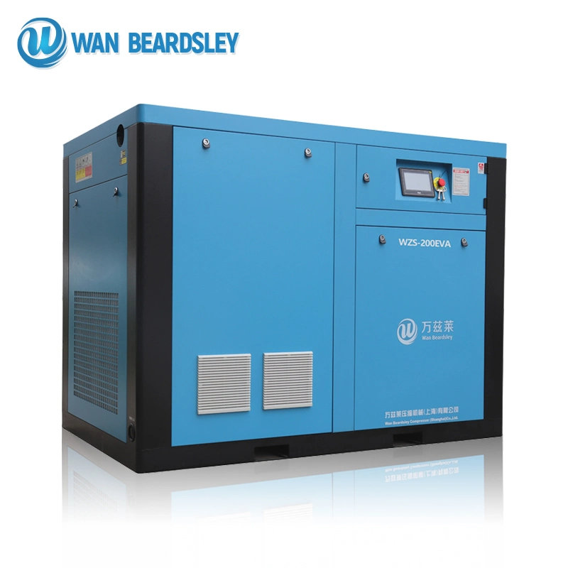 High quality/High cost performance  200HP 160kw Single Stage Oilless Pm VSD Screw Air Compressor Energy Saving 30~50% with CE for Industrial Using, OEM Acceptable