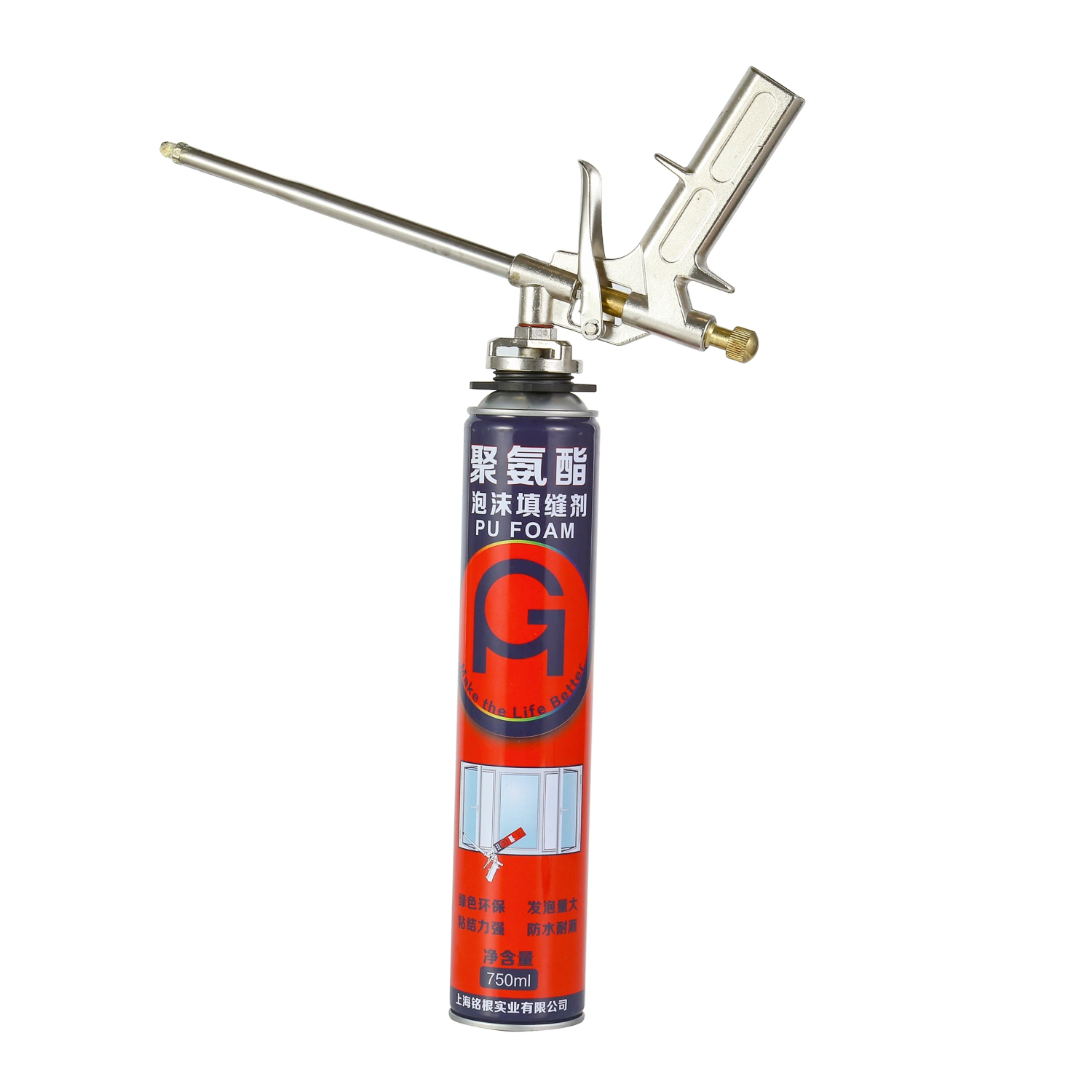 One-Component Polyurethane Spray Foam Fireblock Insulating Foam Sealant