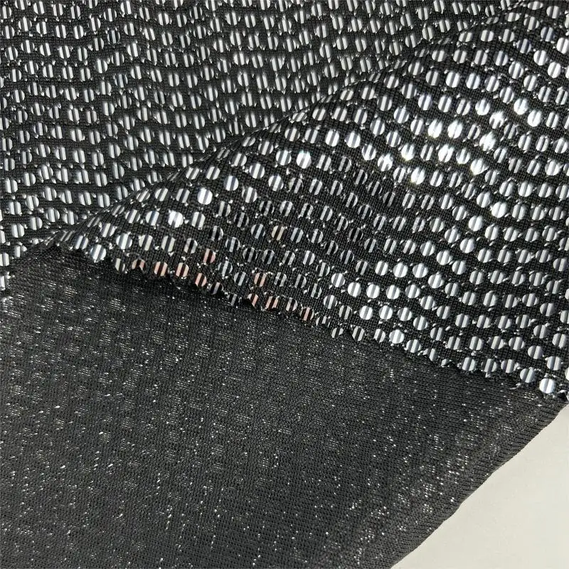 Yigao Textile 1*1 Rib Laminated Fabric Shiny Party Wear Fabric