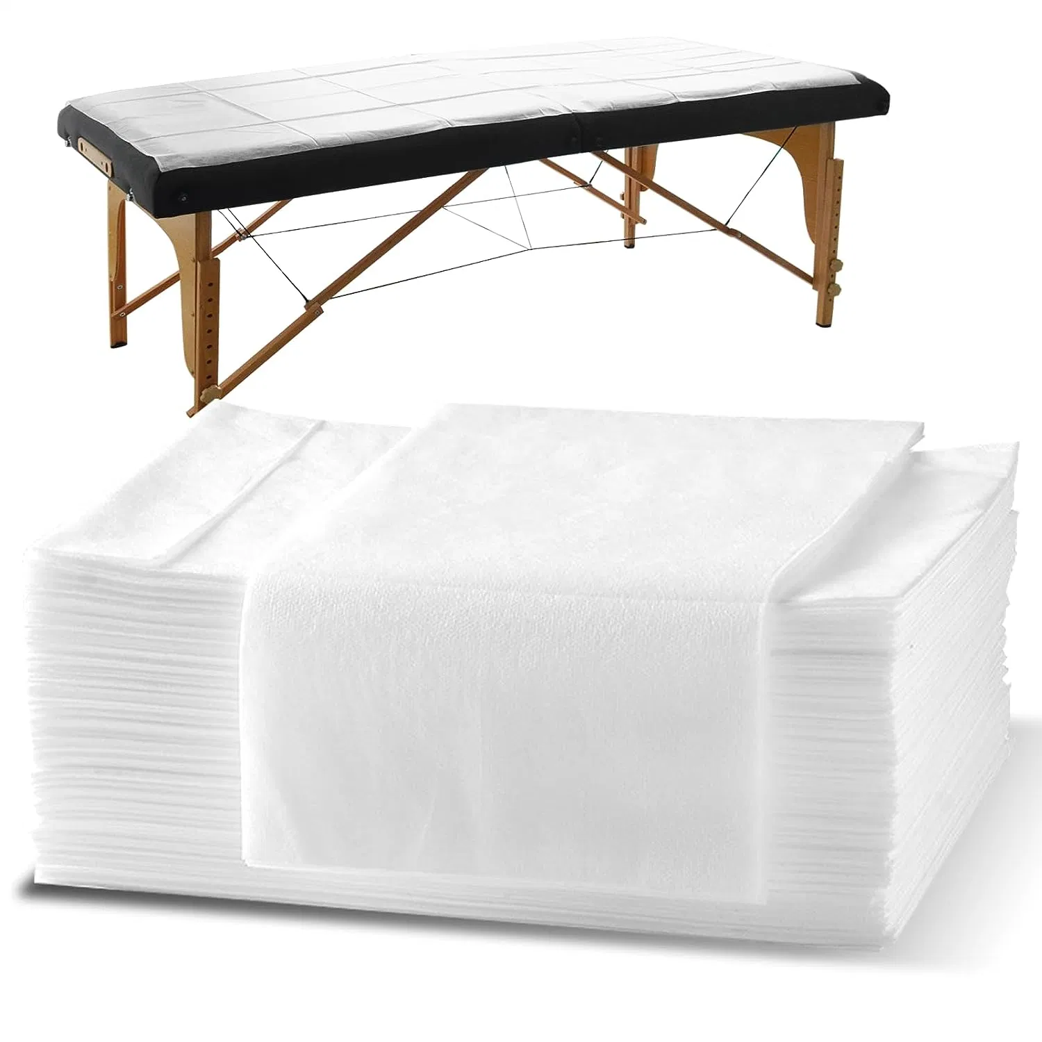 Housse de lit de massage pour table d'examen de SPA imperméable - Draps jetables pour lit