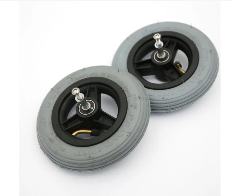 Medical Equipment Precision Machining Parts Wheelchair Brake Parts Rear Wheels with Rubber Tires