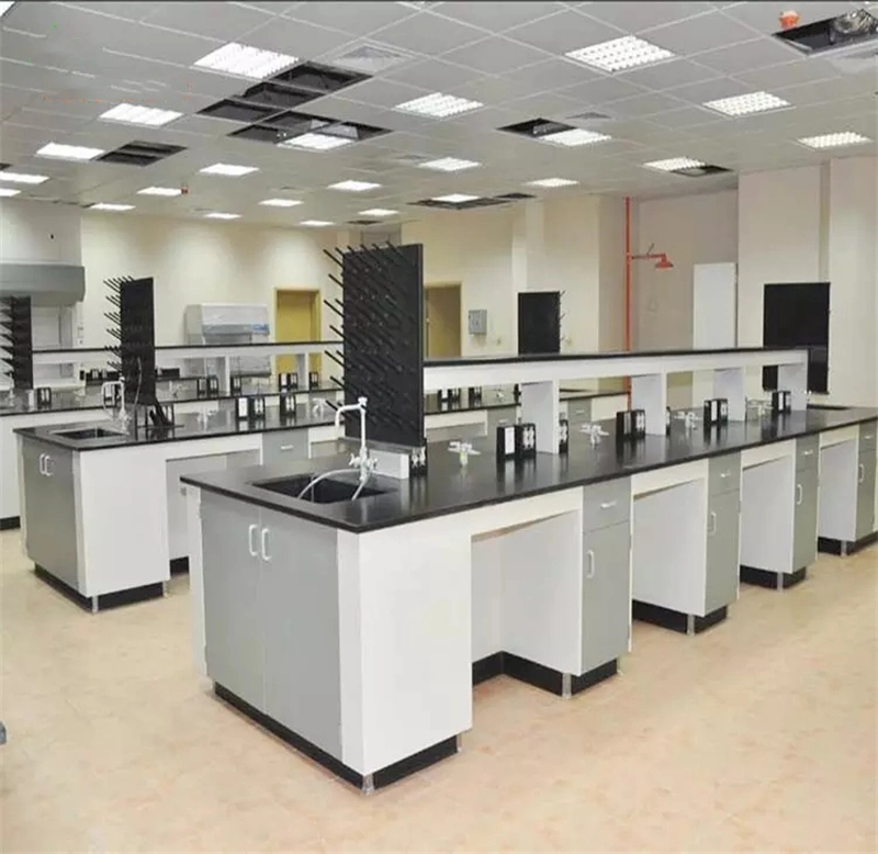 Escuela de alta calidad Física Escritorio Muebles Mesa de laboratorio con fregadero Laboratorio de acero de laboratorio de trabajo de banco de trabajo de todos los de acero moderno