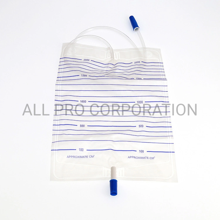 Medical Hospital Pushing Cross Valve Outlet Urine Collection Drainage Bag