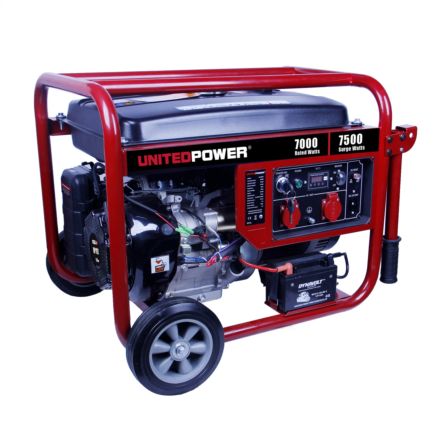 Unitedpower 7kw Single /Three Phase Portable Small Power Electric Gasoline Gas Generator with High quality/High cost performance 