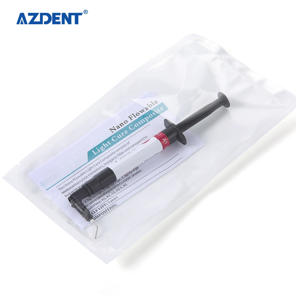 Dental Filling Composite Resin Nano Flowable Light Cure Composite Resin Shade A1/A2/A3