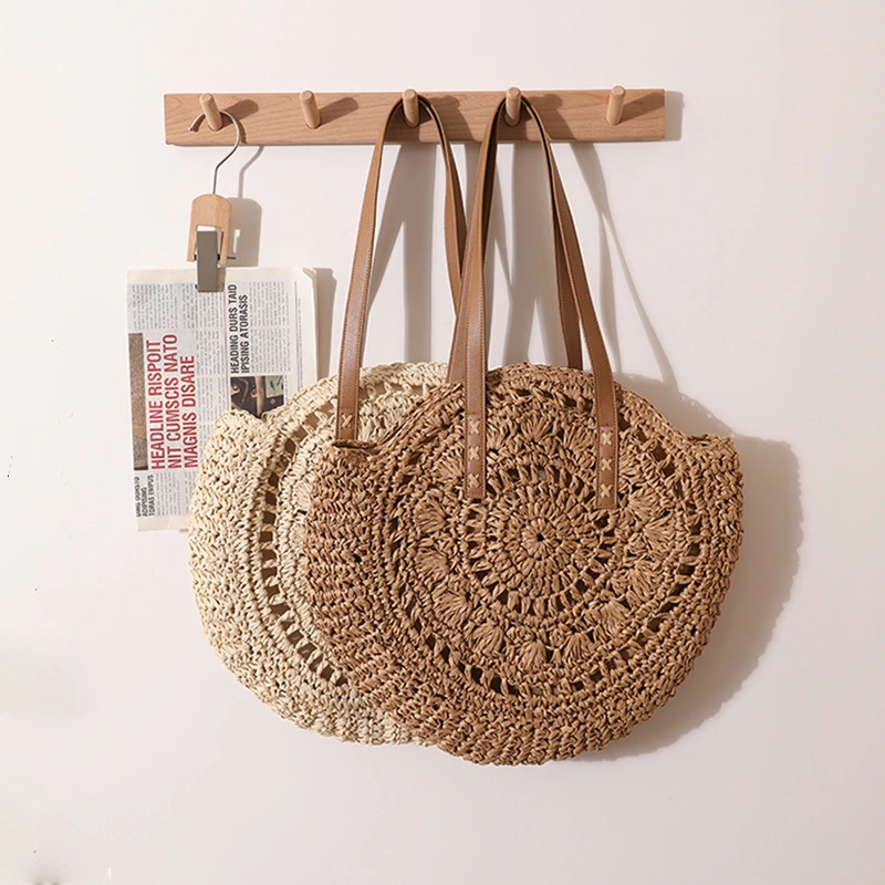 Women Summer Beach Leisure Hollow Straw Woven Bag