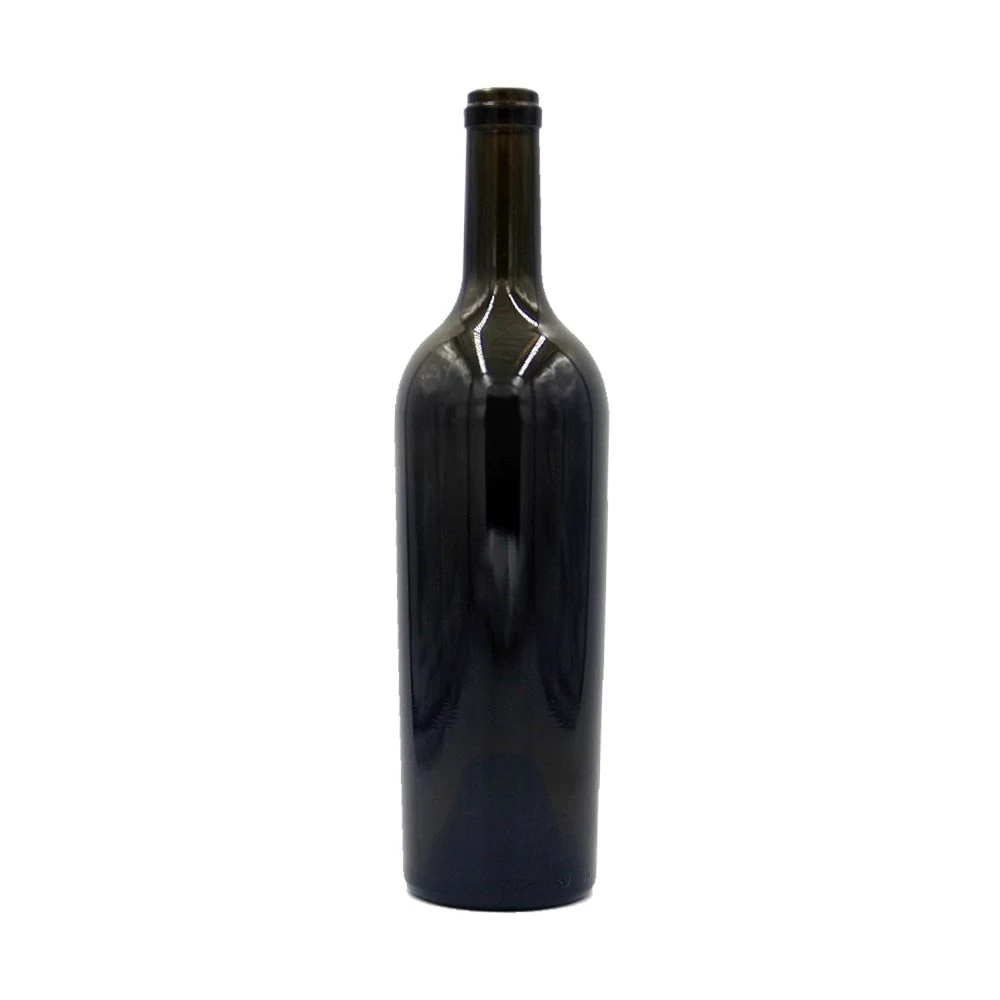 Wholesale/Supplier Empty Red Ice Wine 500ml 1000ml 750ml Black Wine Bottle with Cork