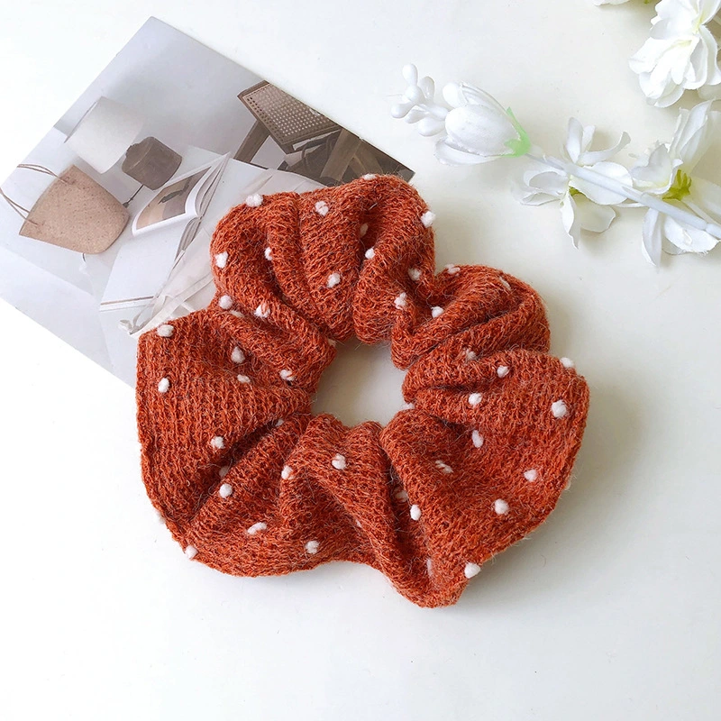 Hair Circle Retro Hair Rope Polka DOT Hair Band Knitting Hair Accessories