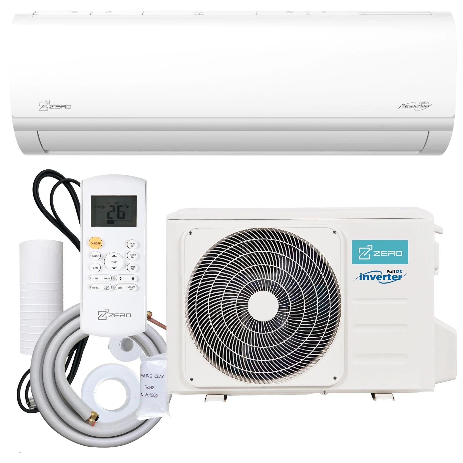 18000BTU R410A Kältemittel für den Außenbereich, 50Hz 60Hz Inverter Typ Mini Split System Wandmontierte Wärmepumpen AC-Einheit Klimaanlage