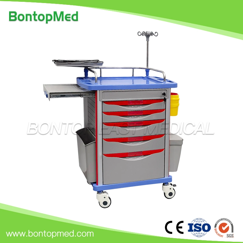 a OEM Size and Color Hospital ABS Medical Mobile Medication Changing Nursing Treatment Trolley Cart