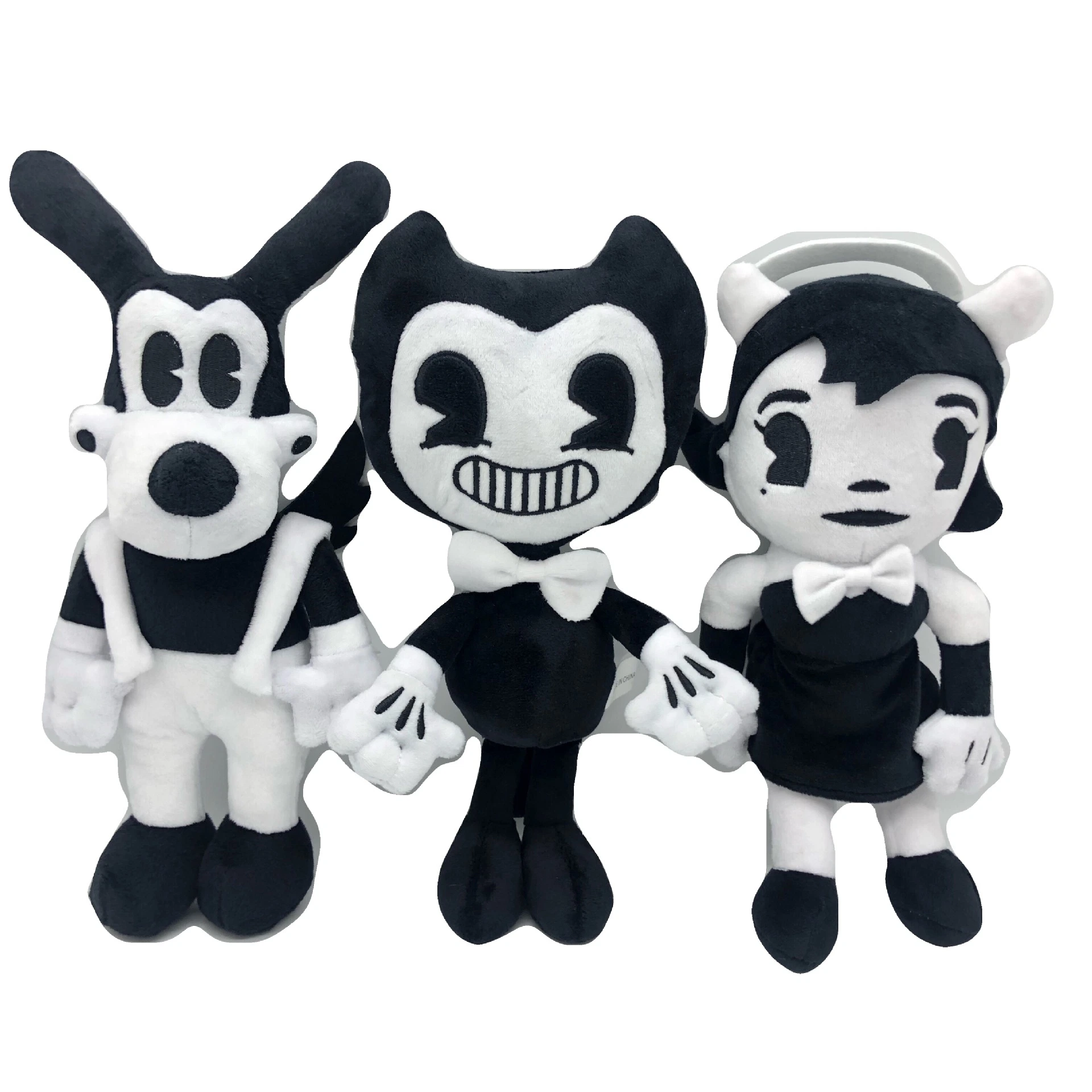 Ruunjoy 22 - 30cm Bandy pelúcia brinquedos bonitinho jogo de terror Bandy Presente de Natal para crianças com peluche macio e macio para os animais de estimação