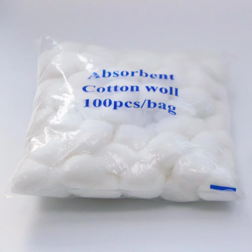 Disposable Absorbent Medical Synthetic Dental Colored Wool 100% Cotton Ball