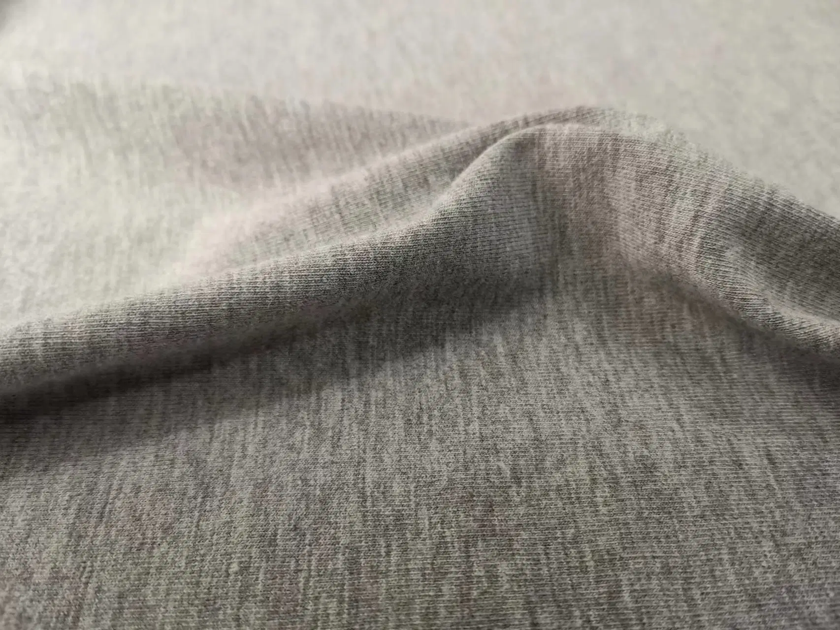 Chinese Factory Low Price Cotton Polyester Mixed Knit Plain Melane Style Fabric Chinese Manufacturers Single Jersey for Tshirt