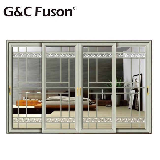 Foshan Burglar Proof Anodized Black Aluminium Big Sliding Doors Standard Aluminium Sliding Door Sizes Manufacturers