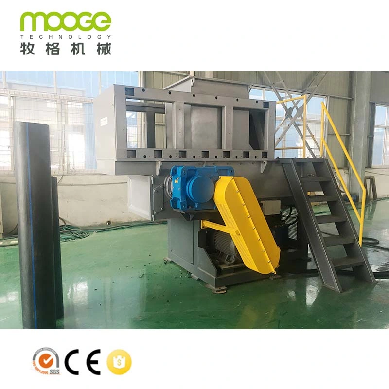 Single shaft plastic pallet/wood/pipe shredder machine