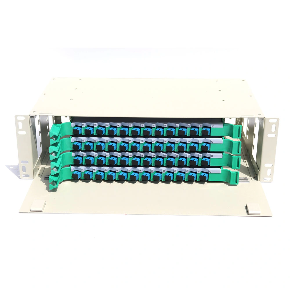 Kolorapus 19&prime; &prime; 48 Core Fiber Optic Patch Panel ODF with Sc Duplex Adapter