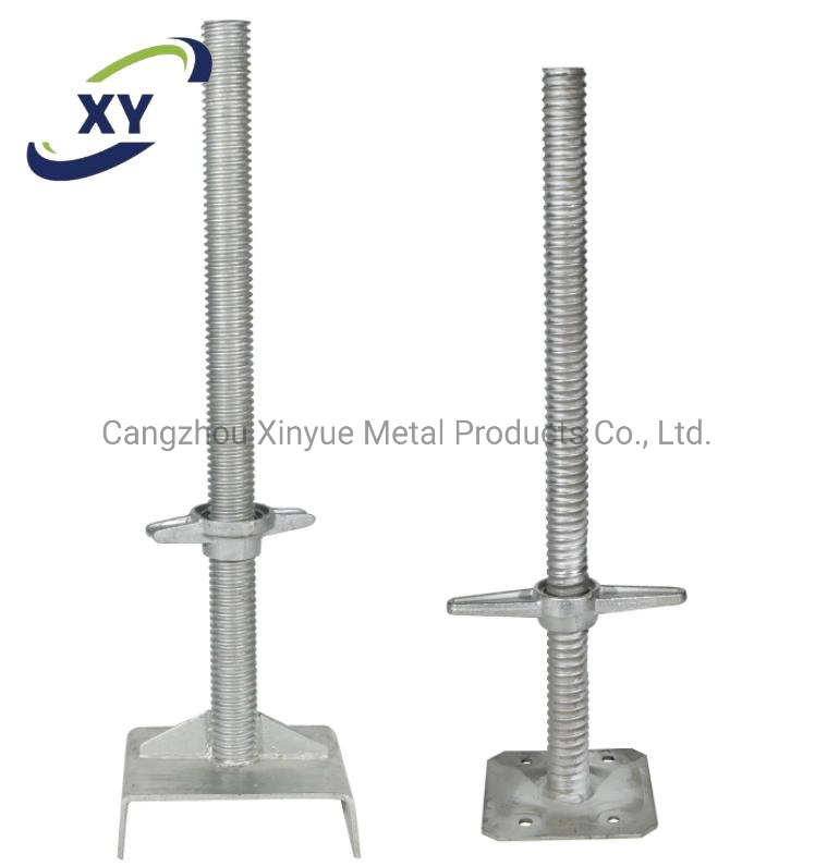 Sistema de fabricación de andamios de fábrica de China Jack de base de acero con tornillo ajustable Con tuerca 32/36/38/40/42mm