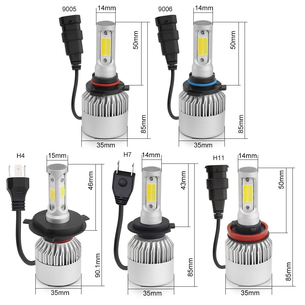 Car Head Light 9004 Lighting Logo Print Package Design 9005 9006 H11 Dual Color S2 H4 H7 LED Lamp Bulb Kit