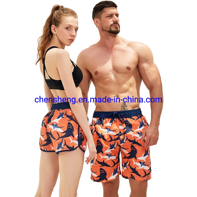 Natación Enlaces Mens trajes de baño seco rápida impresión sueltos Casual Hombre Mujer Playa elástica cortos