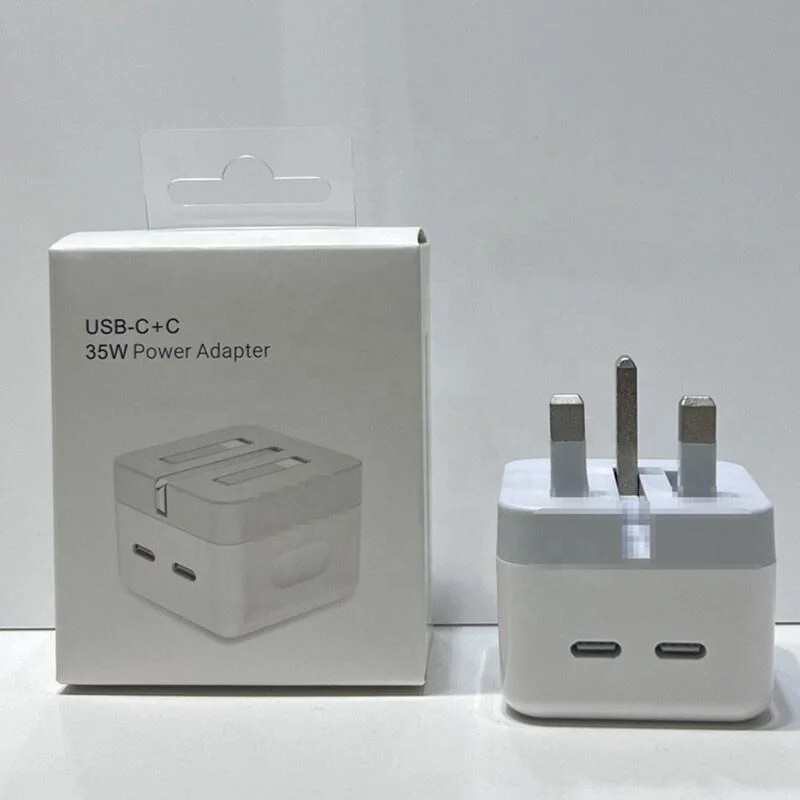 Personalizar 35W de doble puerto USB-C a USB Adaptador de viaje-C de bloque de la pared para el teléfono 14 13 12 El iPad