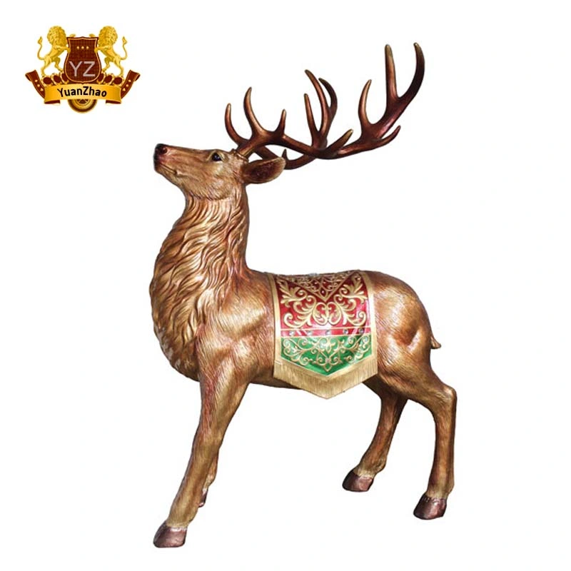 Best Selling Factory Customized Resin Fiberglass Christmas Reindeer Home Decoration Ornaments Gifts