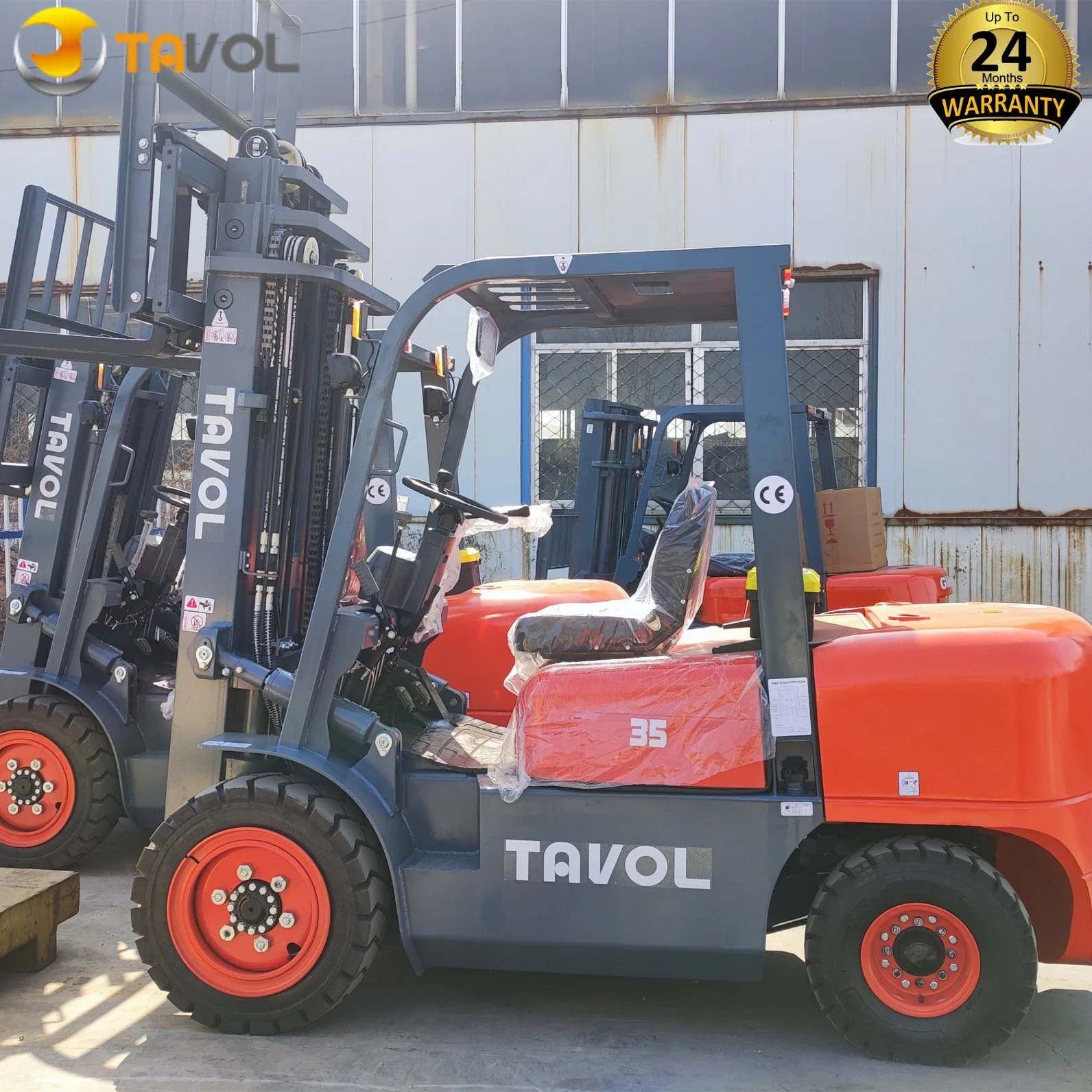 China Tavol Brand 3ton 2.5 Ton Diesel Forklift Used Forklift 3 Stage Mast Cheap Price