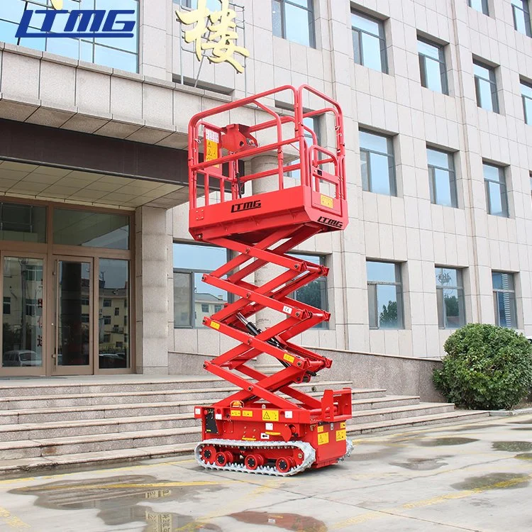 يرفع 6.5 م - 12 م لرافعة العمل Man Work Platform Scissor Lift Tracks مع خدمة جيدة