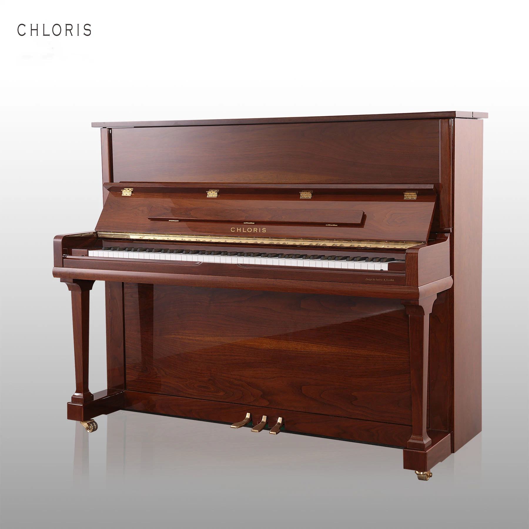 Popular Upright Piano Hu125 with Chestnut Matte Colour