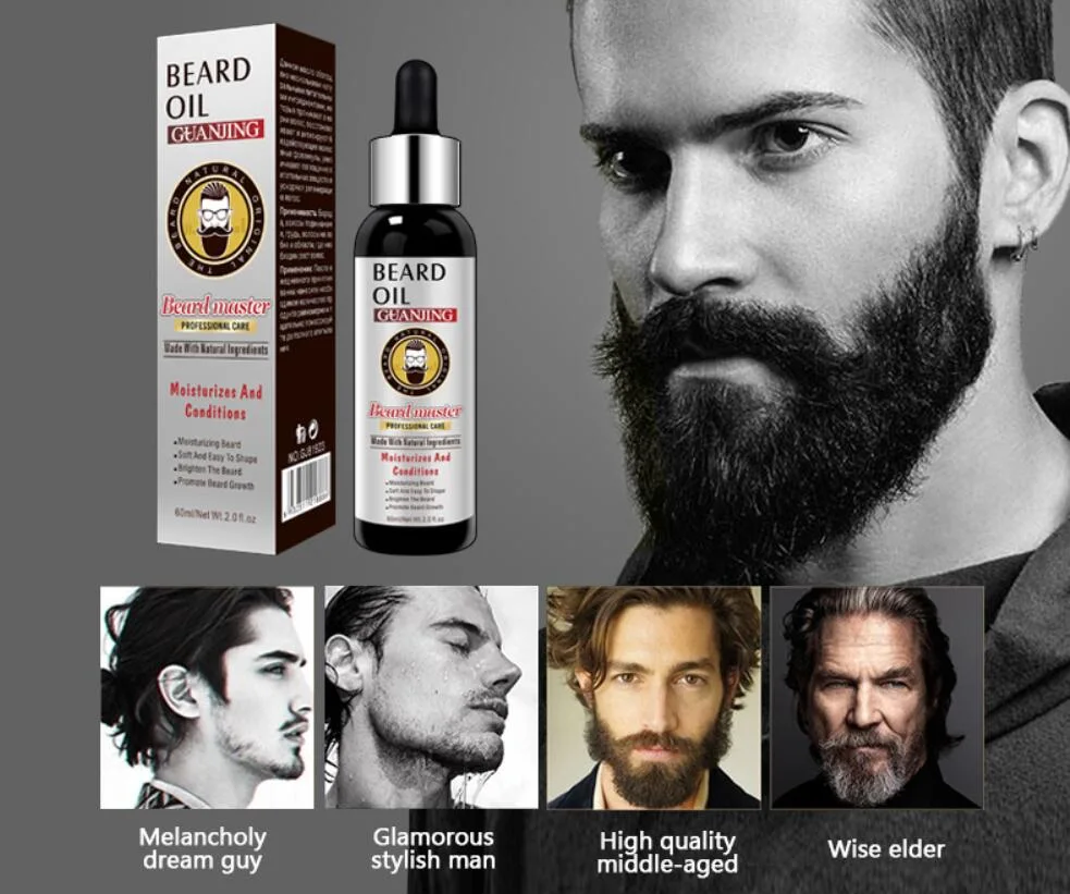 No Side Effect Guanjing Beard Oil 60ml for Moustache Nurising